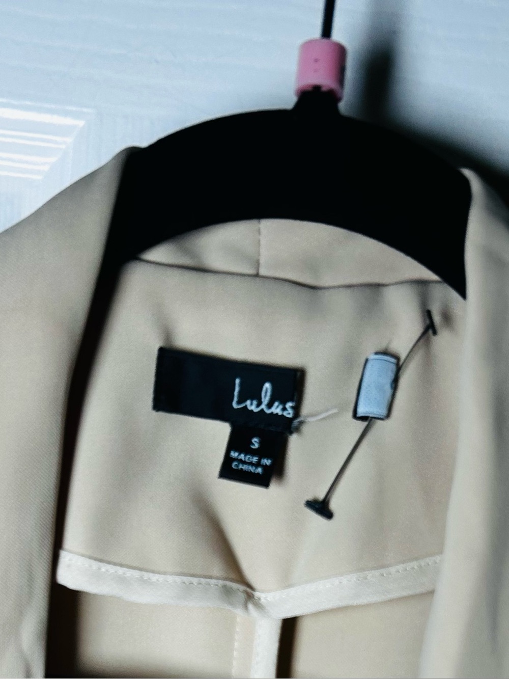 Lulus Miss Punctuality Taupe Lightweight Blazer Size Small NWOT - Picture 5 of 12